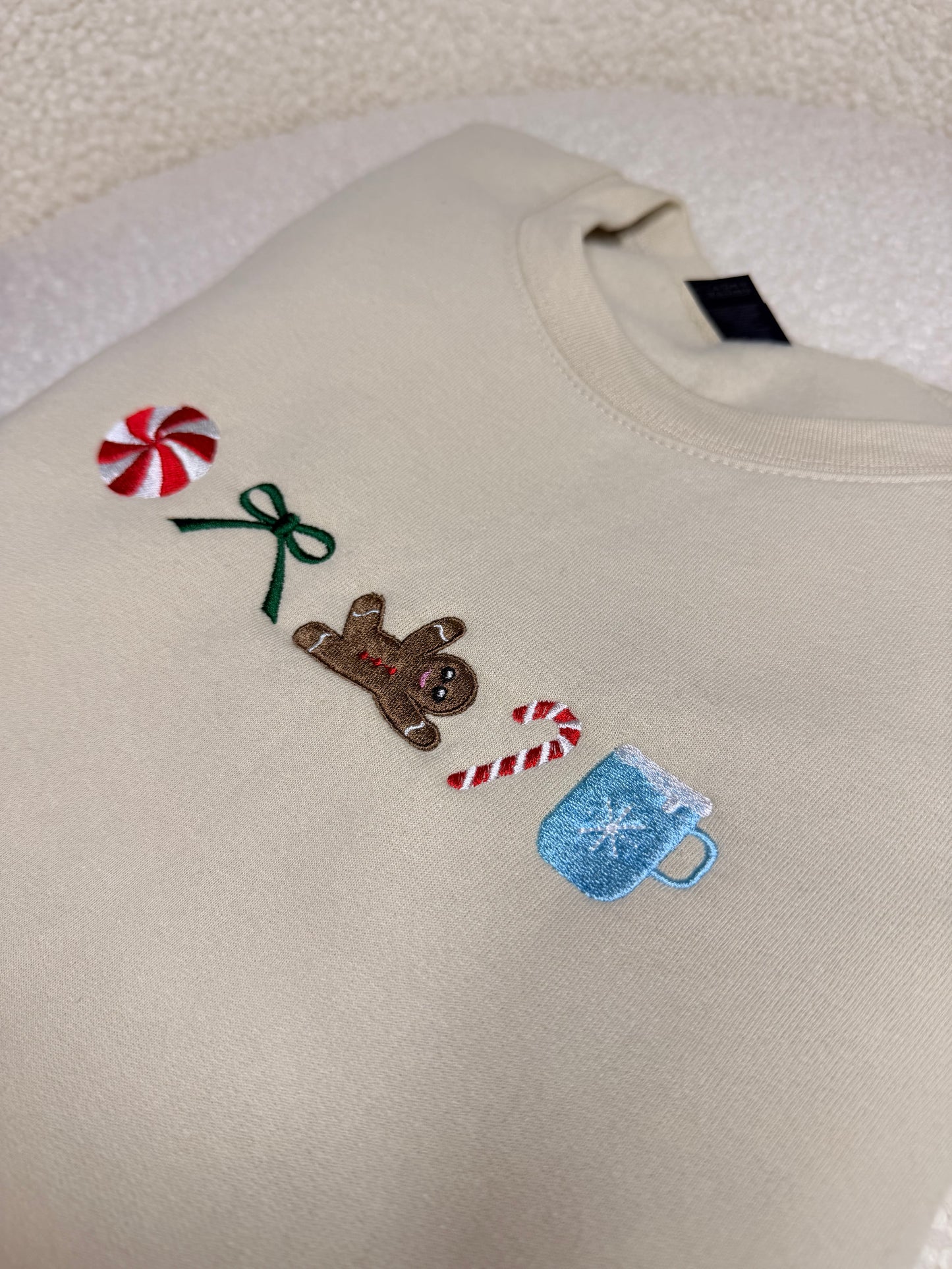 Embroidered Winter Icons Crewneck Sweatshirt