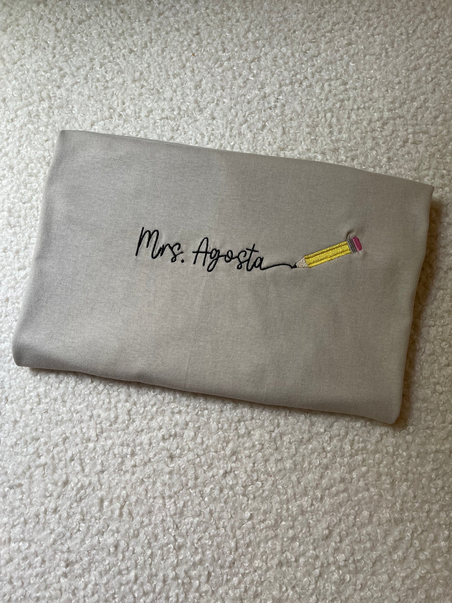 Custom Name Pencil Writing Tee