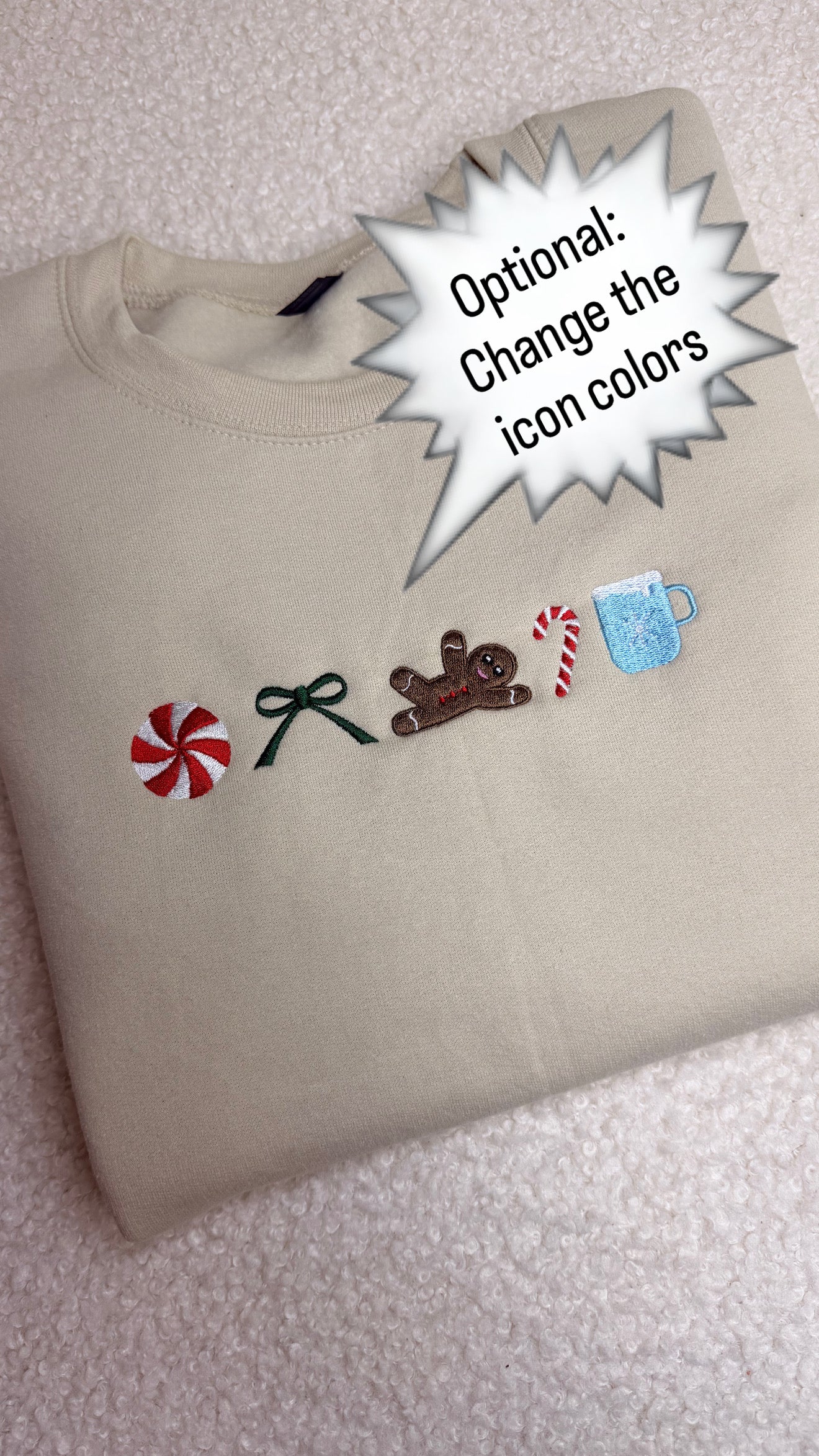 Embroidered Winter Icons Crewneck Sweatshirt