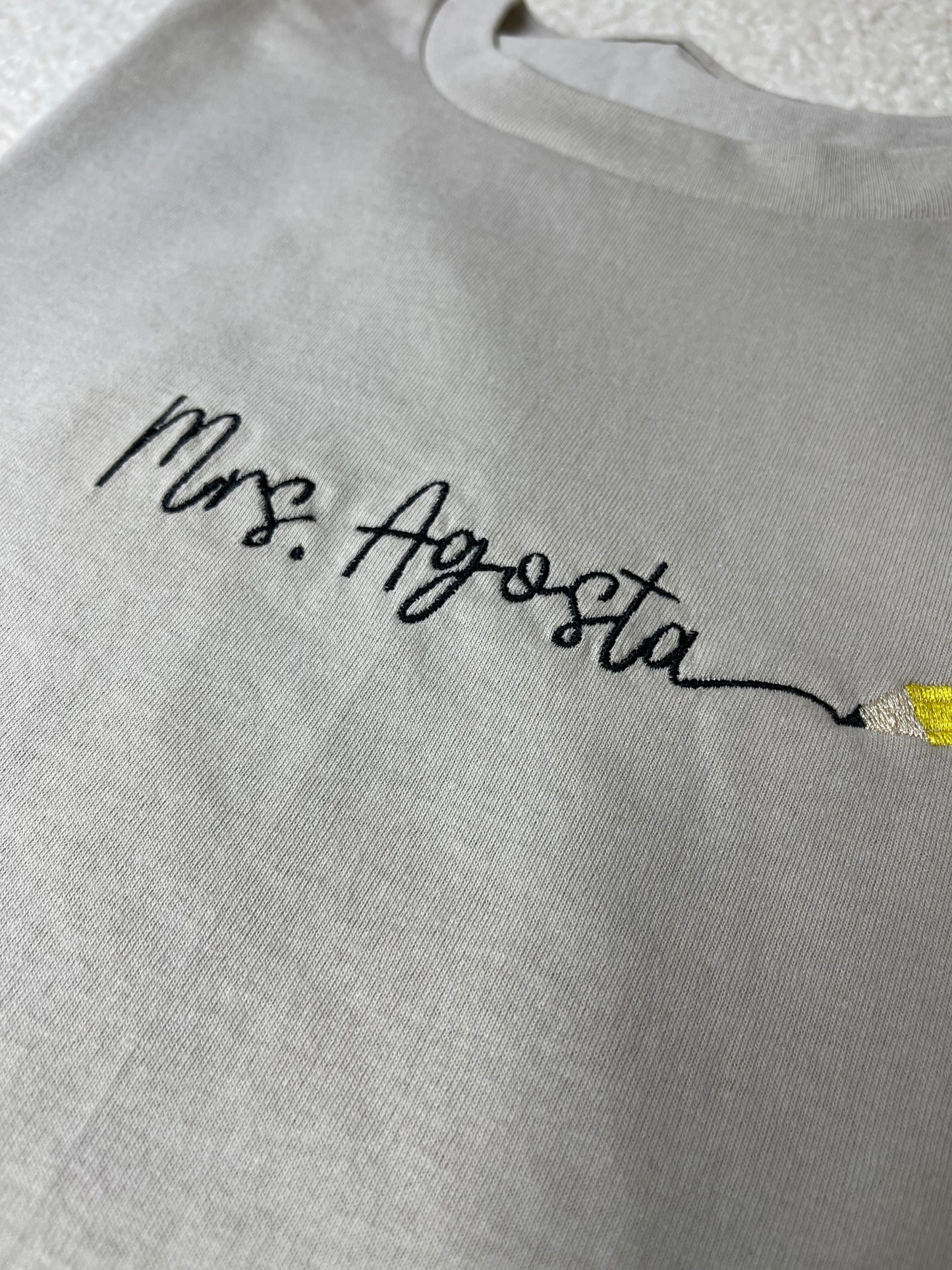 Custom Name Pencil Writing Tee