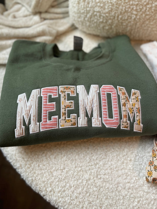 CUSTOM NAME Embroidered Applique Keepsake Crewneck Sweatshirt
