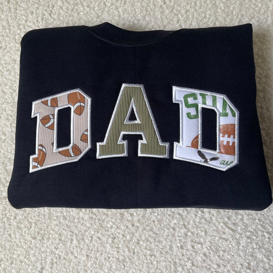 DADA/DAD Embroidered Applique Keepsake Crewneck Sweatshirt