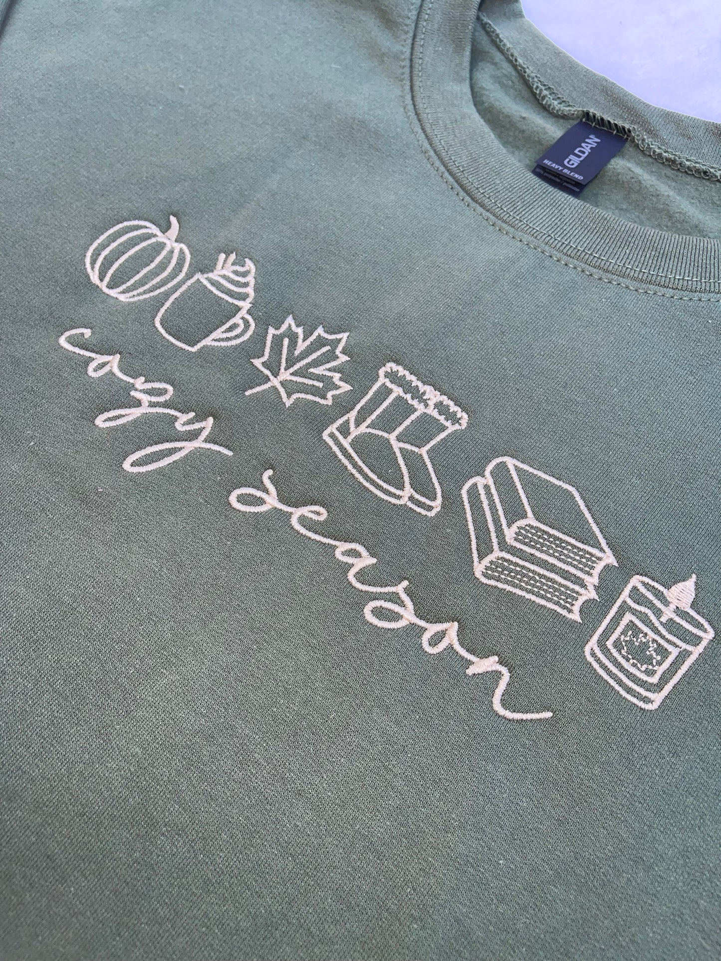 Embroidered Cozy Season Icons Crewneck Sweatshirt