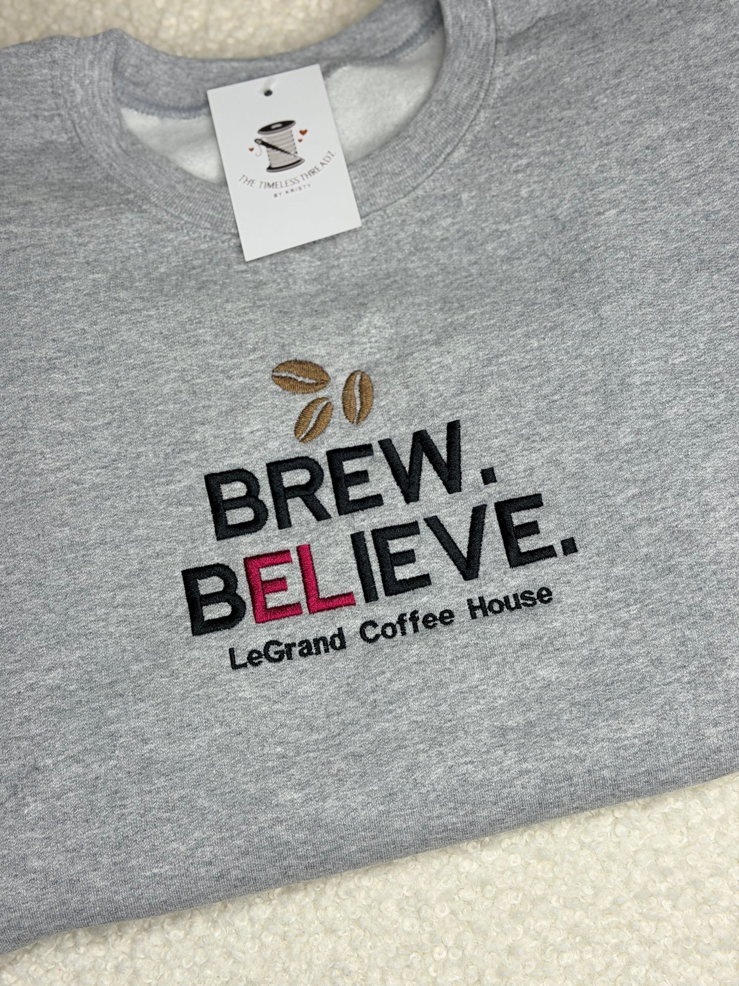 CUSTOM BUSINESS LOGO/BUSINESS MERCH Embroidered Crewneck Sweatshirt