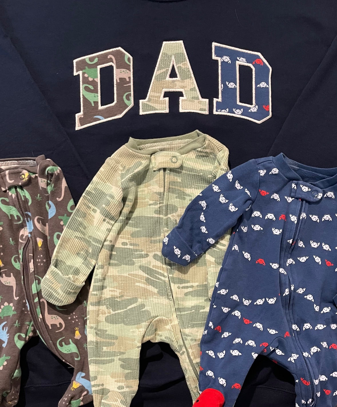 DADA/DAD Embroidered Applique Keepsake Crewneck Sweatshirt