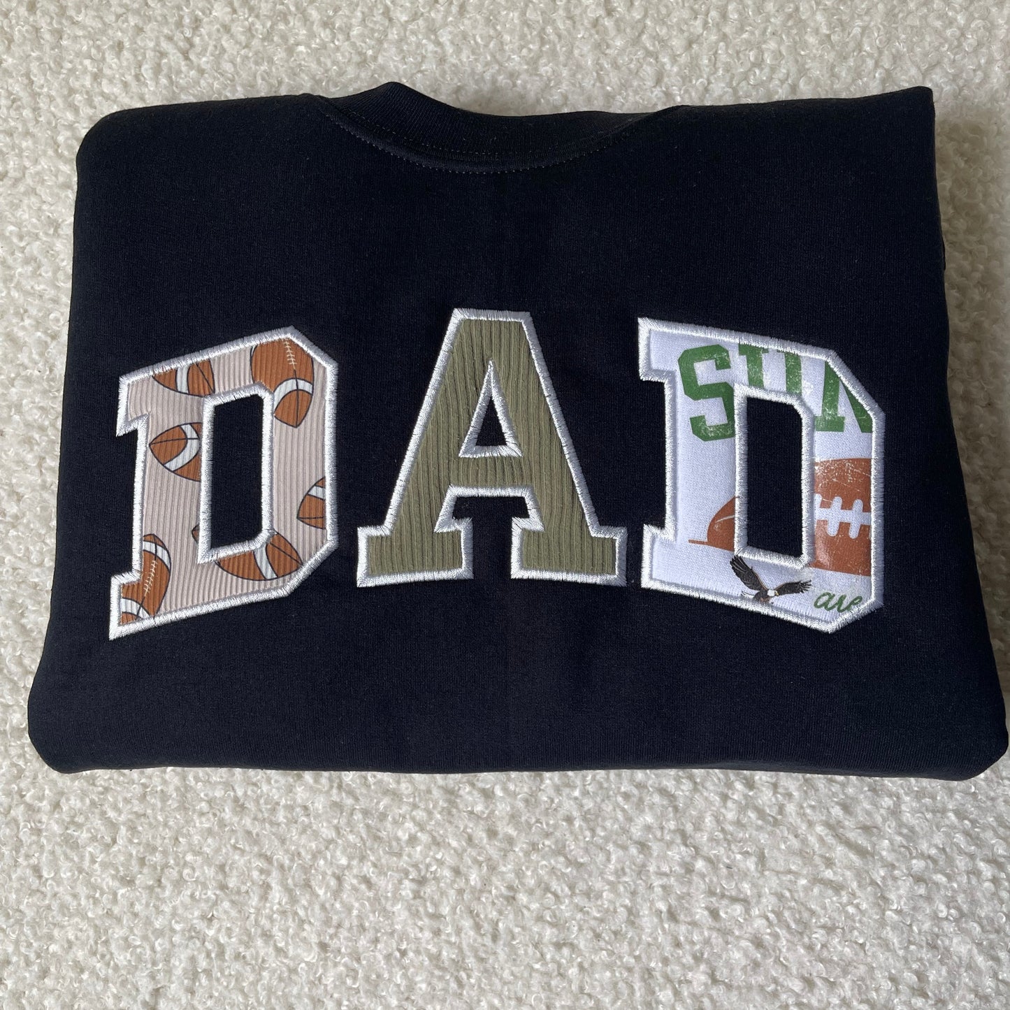 DADA/DAD Embroidered Applique Keepsake Crewneck Sweatshirt